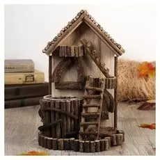 Сувенир дерево "Домик на дереве и колодец" 32х20,5х16 см