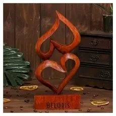 Сувенир дерево "Два сердца" 30х14х3,5 см