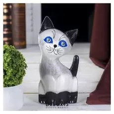 Сувенир дерево "Серая кошечка" 5х9х20 см