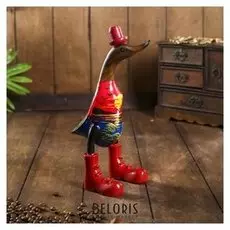 Сувенир дерево "Утка с пейзажем" 13х9х27 см