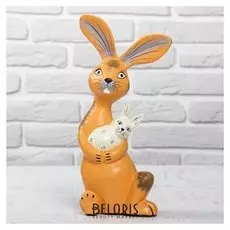 Сувенир дерево "Заяц и зайчик" 13х7х28 см