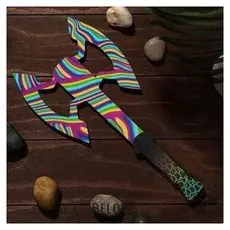 Сувенир деревянный «Топор. секира- лабрис», радужное лезвие