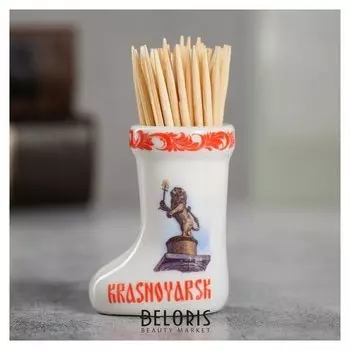 Сувенир для зубочисток в форме валенка «Красноярск»