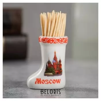 Сувенир для зубочисток в форме валенка «Москва»