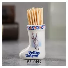 Сувенир для зубочисток в форме валенка «Великий устюг»