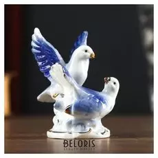Сувенир "Два голубя" голубой