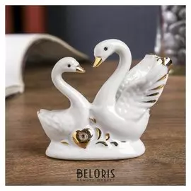 Сувенир "Два влюбленных лебедя" со стразами