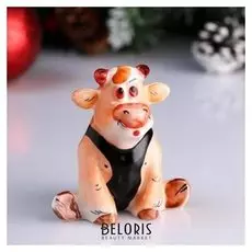 Сувенир фарфоровый "Бык атлет", 9 см