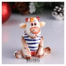 Сувенир фарфоровый "Бык морячок", 9 см