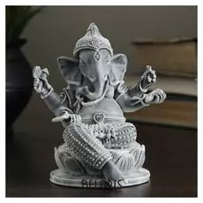 Сувенир "Ганеша на лотосе №1" 10,5см