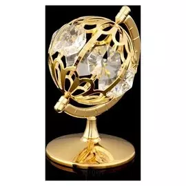 Сувенир «Глобус», 4×4×6 см, на подставке, с кристаллами сваровски