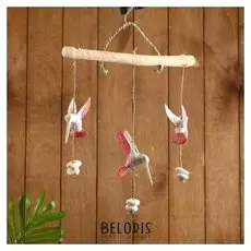 Сувенир из дерева "Белый ибис" 22х30х5 см