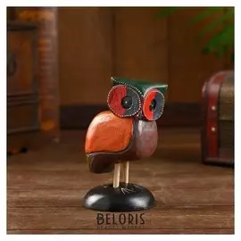 Сувенир из дерева "Тёмная сова" 8х7х12 см