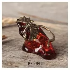 Сувенир из латуни и янтаря "Дракон"