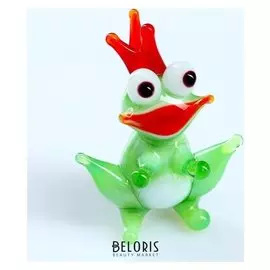 Сувенир из стекла "Лягушка с короной"