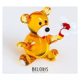 Сувенир из стекла "Мишка с ромашкой"