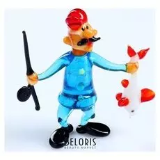 Сувенир из стекла "Рыбак"