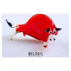 Сувенир из стекла "Символ года: Бык красный"