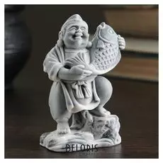 Сувенир "Эбису со священной рыбой Тай" 9см