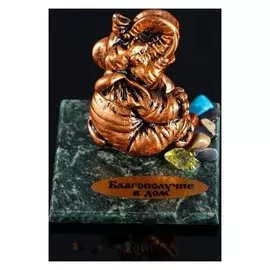 Сувенир "Элефант", 5х5х4 см, змеевик, гипс