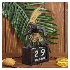 Сувенир календарь "Абориген футболист" 18х11х5,5 см