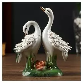 Сувенир керамика "2 цапли перья" 15х11,5х,5 см