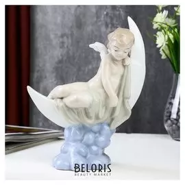 Сувенир керамика "Ангел на месяце" цветной 23х10х16,5 см