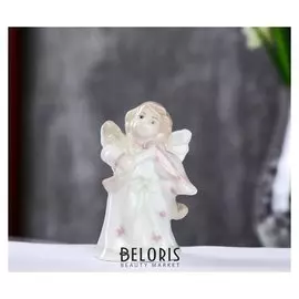 Сувенир керамика "Ангел со скрипкой" цветной 8х4х4,5 см