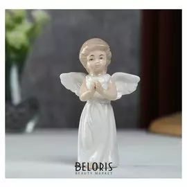 Сувенир керамика "Ангел в белом платьице молитва" 14х5х8,5 см