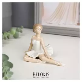 Сувенир керамика "Балерина в белой пачке" 8х12,4х7,3 см