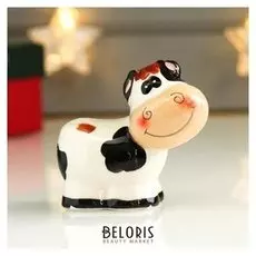 Сувенир керамика "Бычок с чёлкой" 4,3х7,5х6,8 см