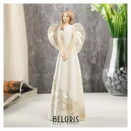 Сувенир керамика "Девушка-ангел в платье с розами" 19,5х7х7 см