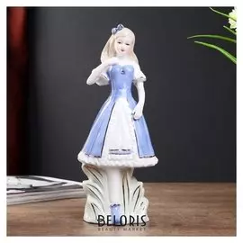 Сувенир керамика "Девушка в голубом платье" 23х9,5х6,5 см