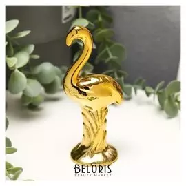 Сувенир керамика "Фламинго" золото 12х5,2х4 см