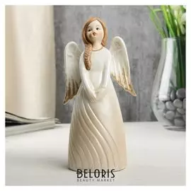 Сувенир керамика колокольчик "Девочка-ангел в платье-волна" 14,2х5,2х6,7 см
