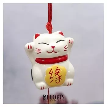 Сувенир керамика колокольчик "Манеки-неко семья" 5х6,5х6,5 см