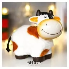 Сувенир керамика "Коровка с коричневыми пятнышками" 13,5х10х11 см