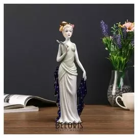 Сувенир керамика "Марго с веером" 29х6,5х9 см