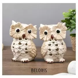 Подсвечник "Филины" набор 2 шт. 13,5х10х10 см