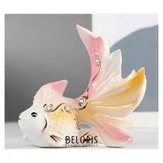 Сувенир керамика "Рыбка" стразы 11х12х8 см