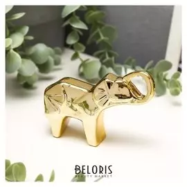 Сувенир керамика "Слонёнок" золото 5,9х10,3х2,6 см