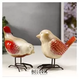 Сувенир керамика "Ворубушки" набор 2 шт 12х11,5х6,5, 11,5х11,5х6,5 см