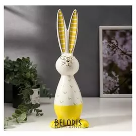 Сувенир керамика "Зайчонок в очках" цветной 30,5х7,5х10 см