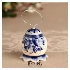 Сувенир колокольчик 5,5 см., гжель