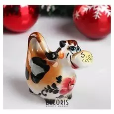 Сувенир «Корова зорька», цвет, гжель