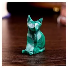 Сувенир "Кошечка", натуральный малахит
