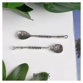 Сувенир кошельковый металл "Ложка цветочная" (В29023) 6,4х1,3 см