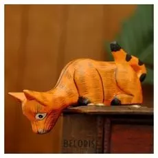 Сувенир "Котёнок рыжик подглядывает"