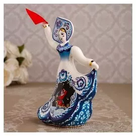 Сувенир кукла "Гжель", 11,5 см, керамика