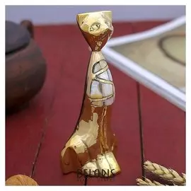 Сувенир латунь "Кошечка" 6,5х5х15,5 см